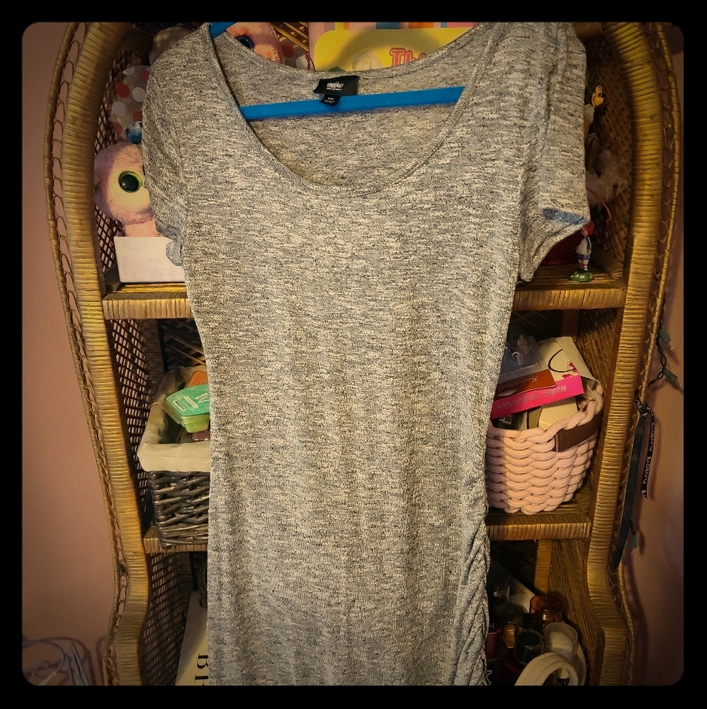 Slinky ruched  fitted dress